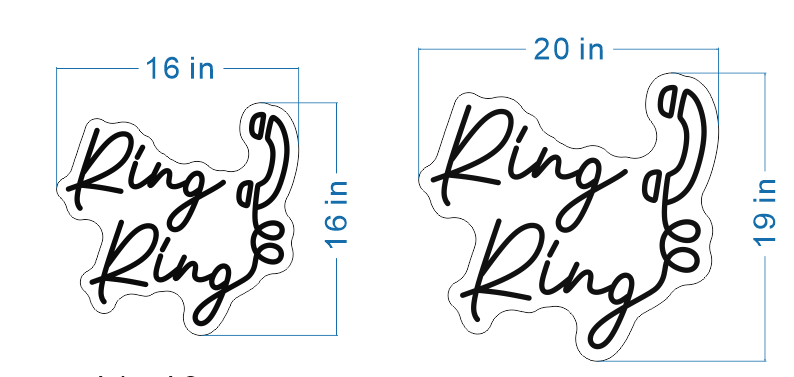 Ring with phone sign