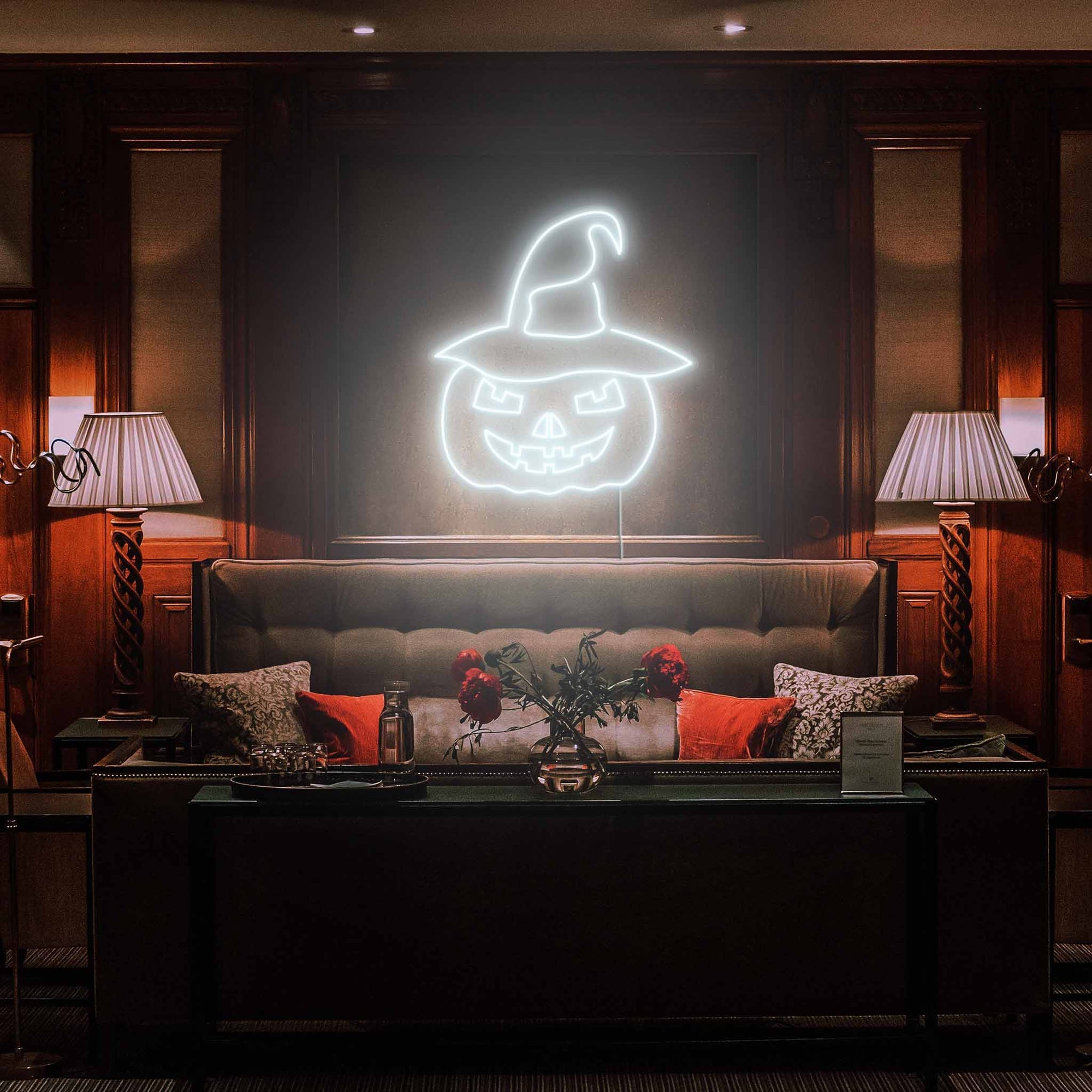 Angry Pumpkin Neon Sign