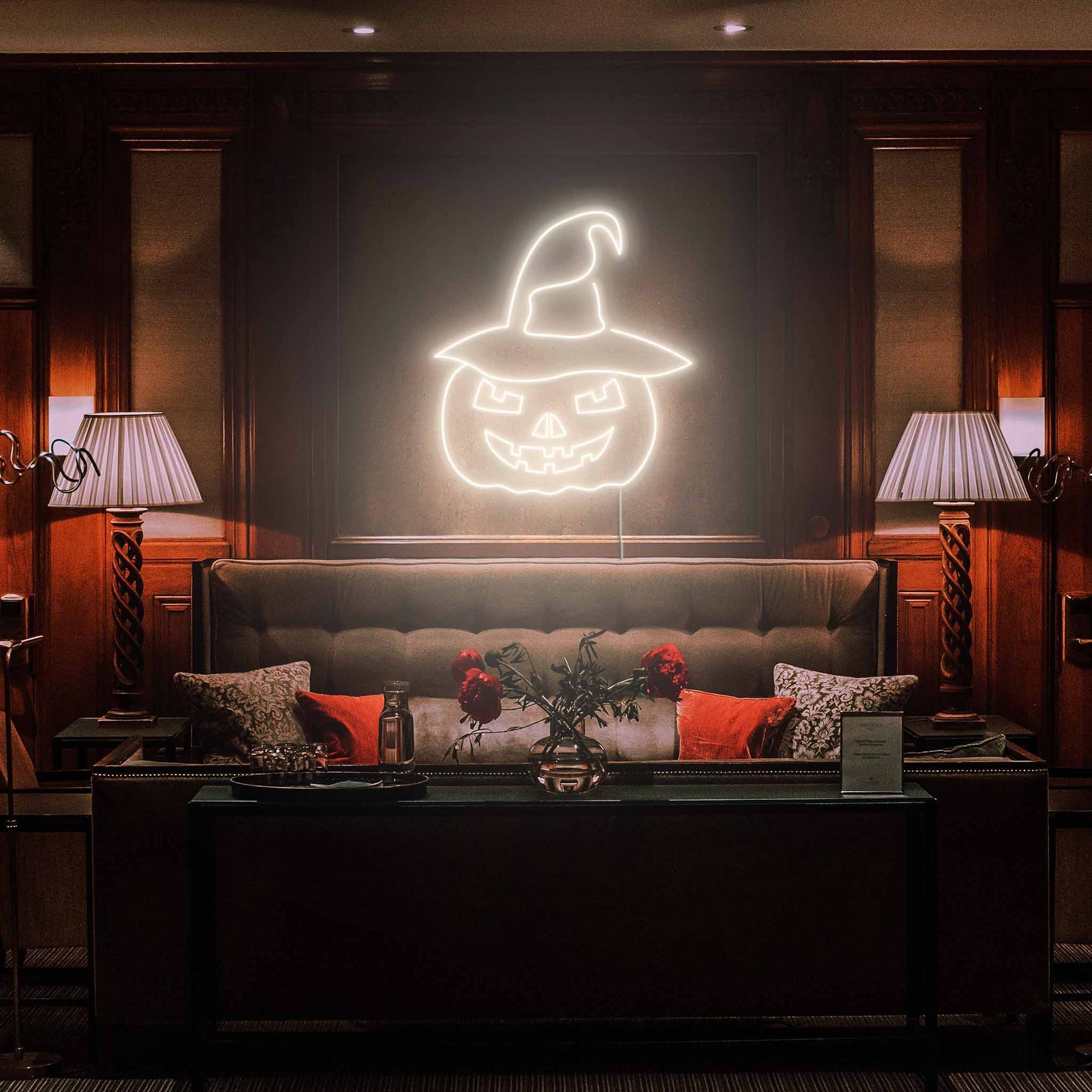 Angry Pumpkin Neon Sign