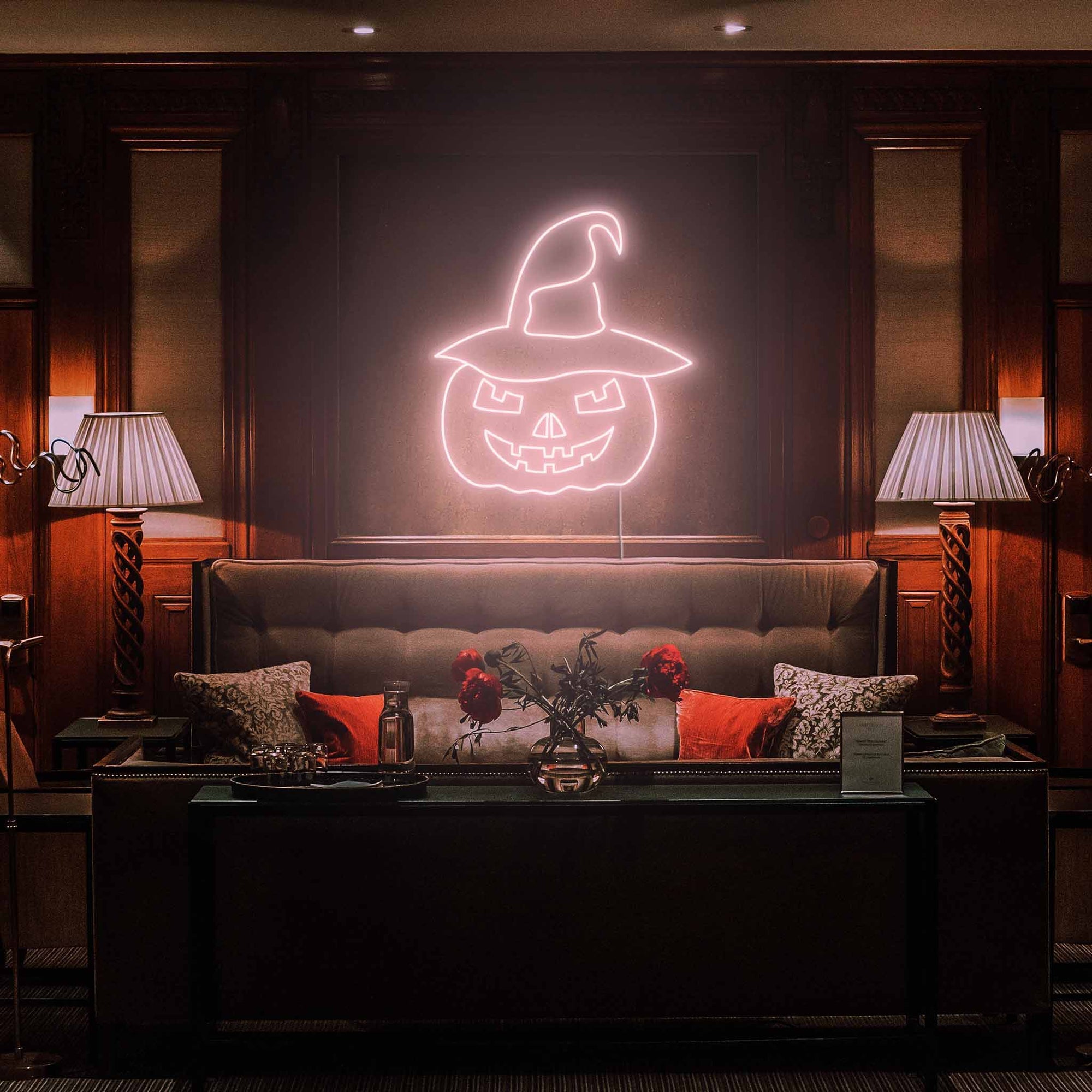 Angry Pumpkin Neon Sign