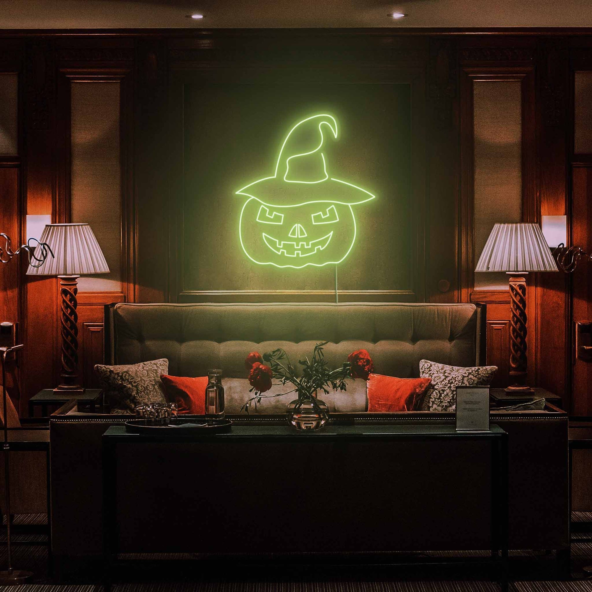 Angry Pumpkin Neon Sign