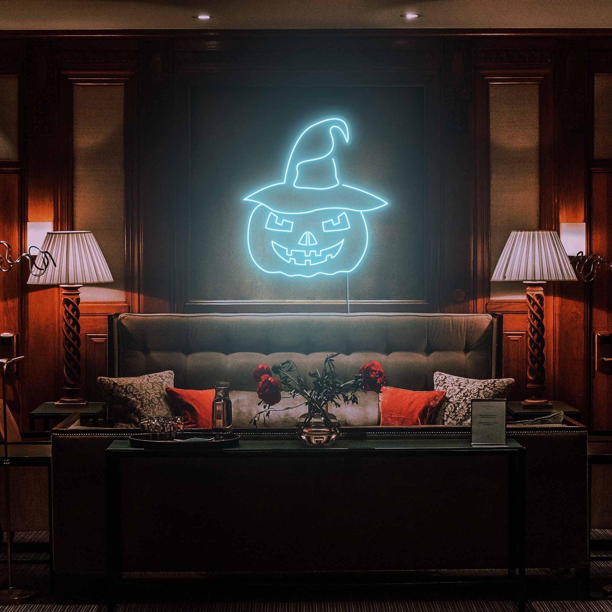 Angry Pumpkin Neon Sign