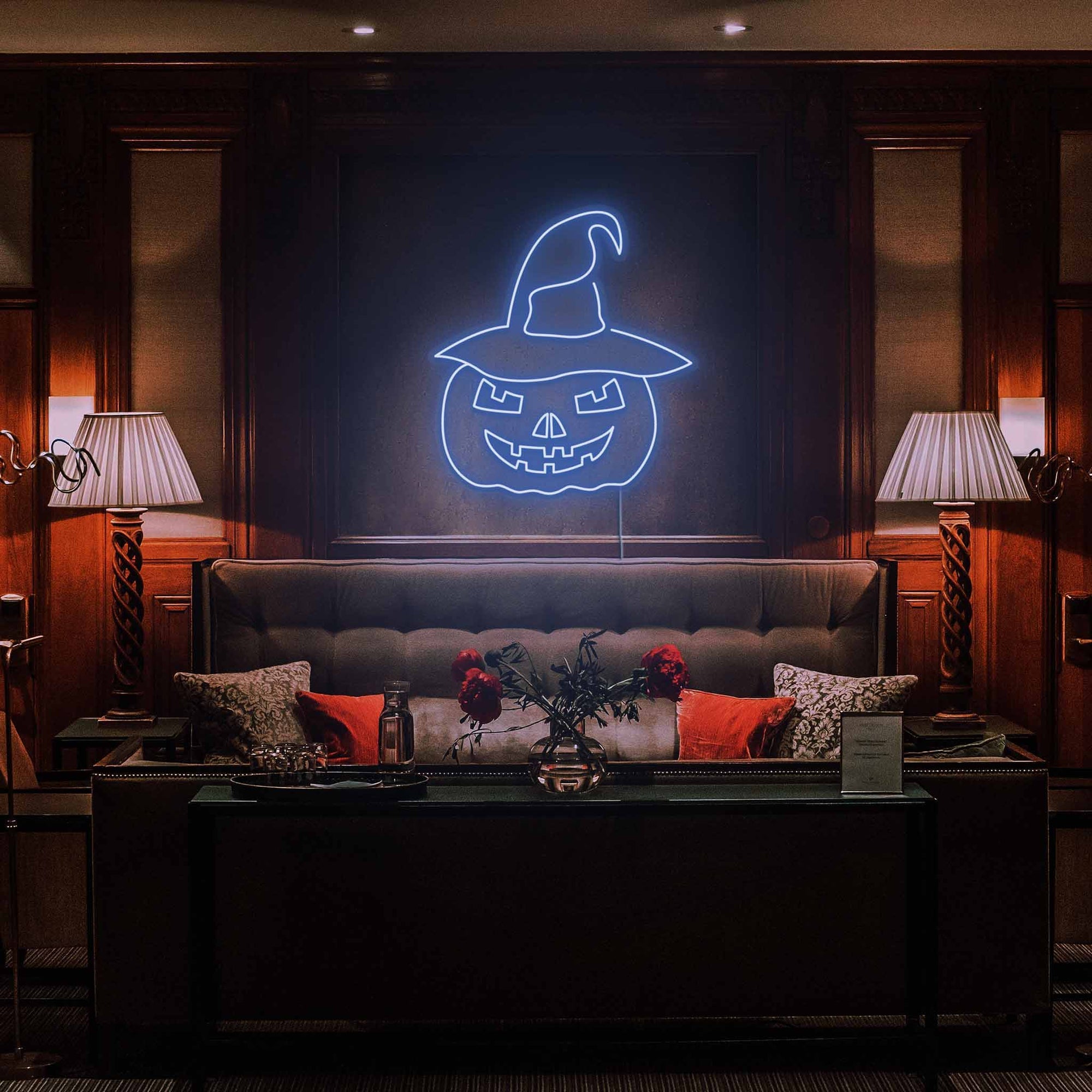 Angry Pumpkin Neon Sign