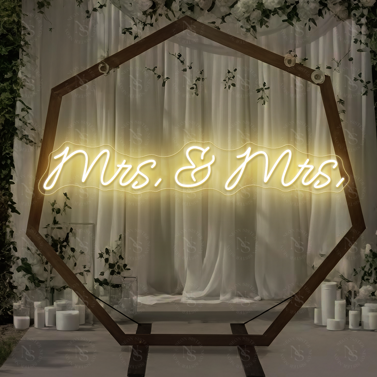 Mrs.& Mrs. Neon Sign