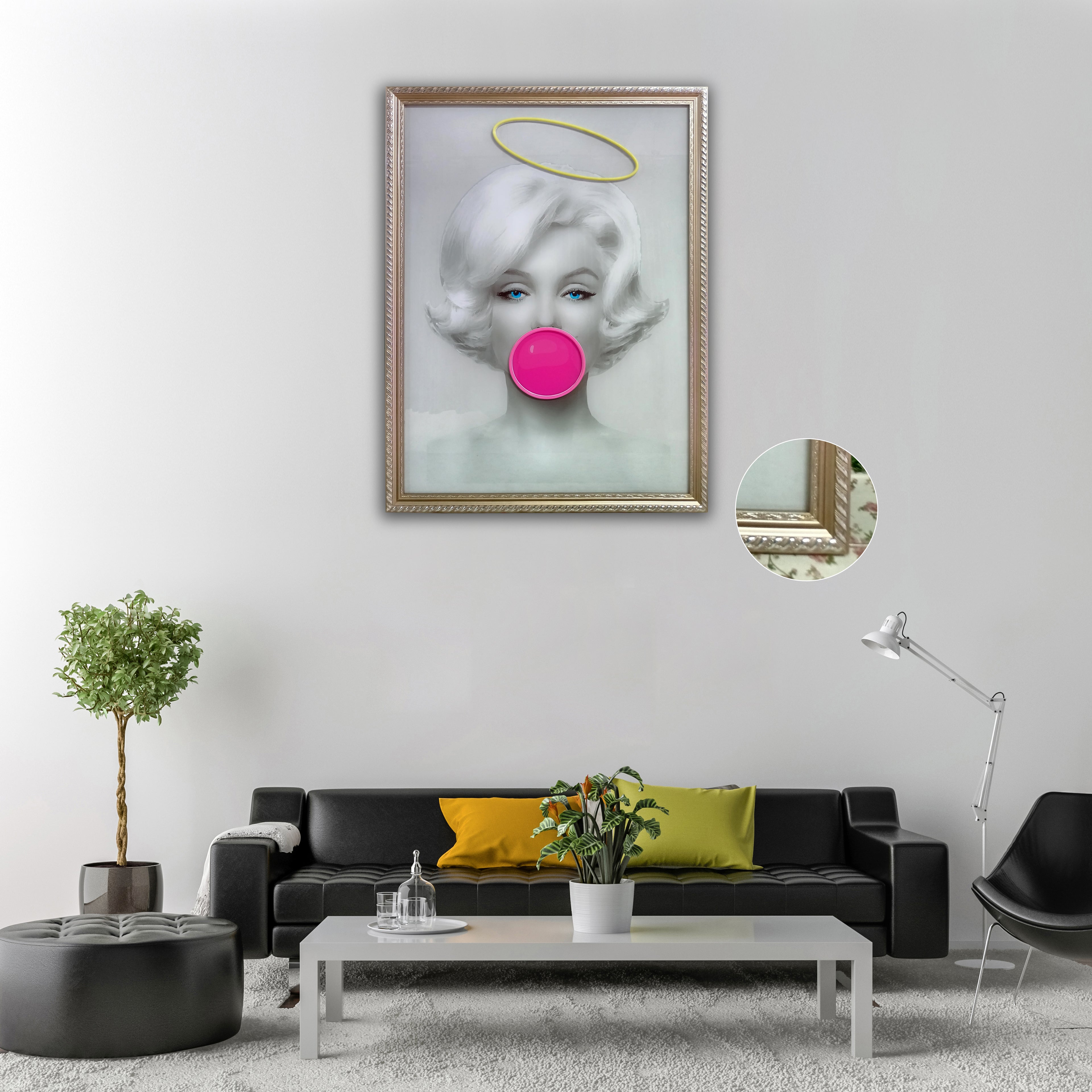 Marilyn Monroe With Angel Halo Neon Sign