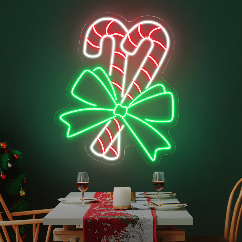 Candy Cane Neon Sign