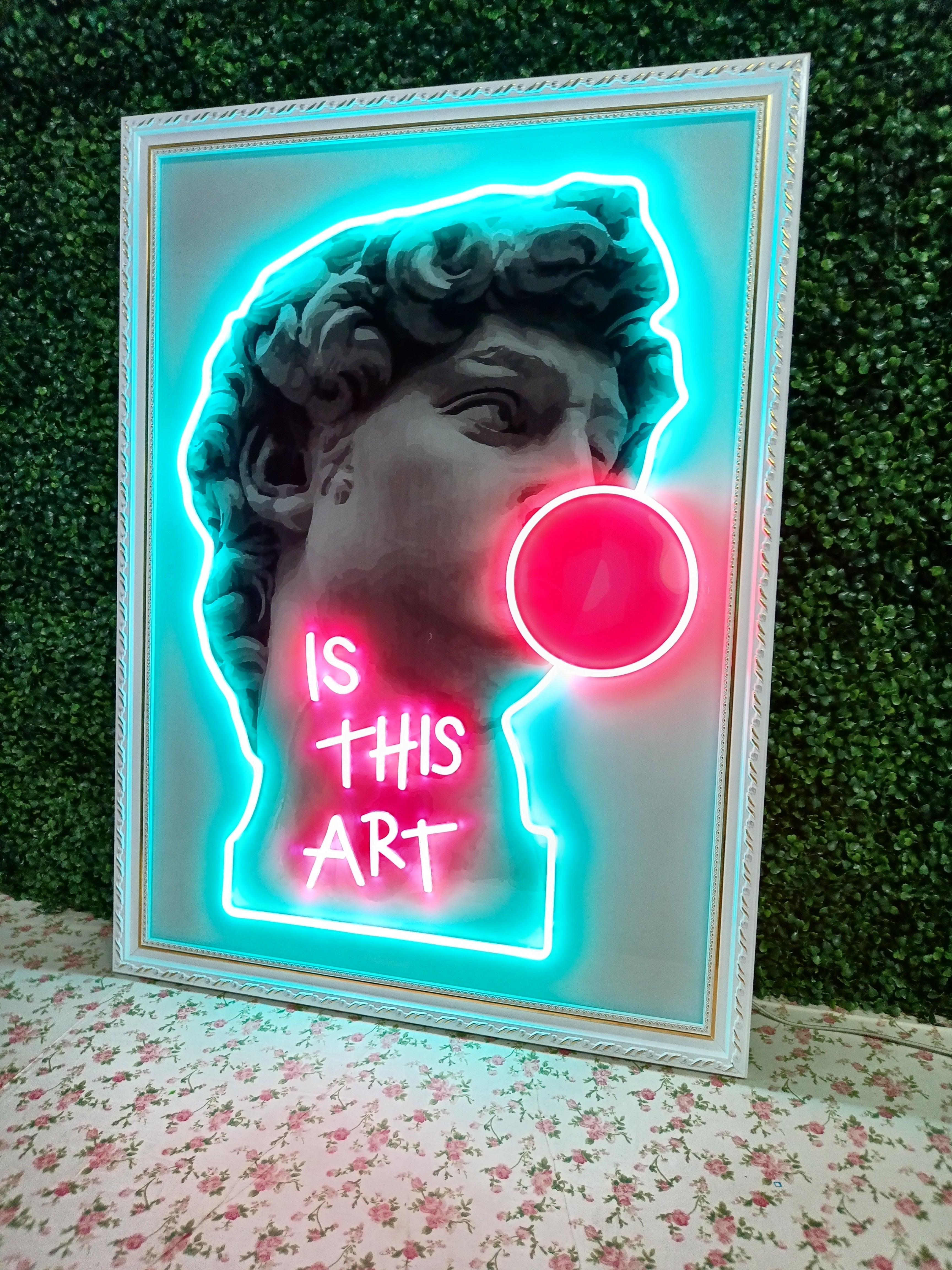 David Statue Neon Sign