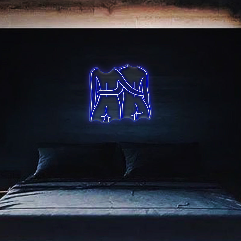 Female Back Silhouette Neon Sign