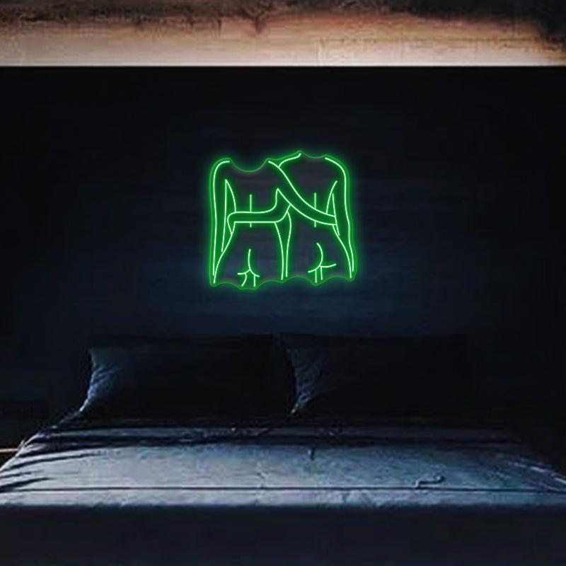 Female Back Silhouette Neon Sign