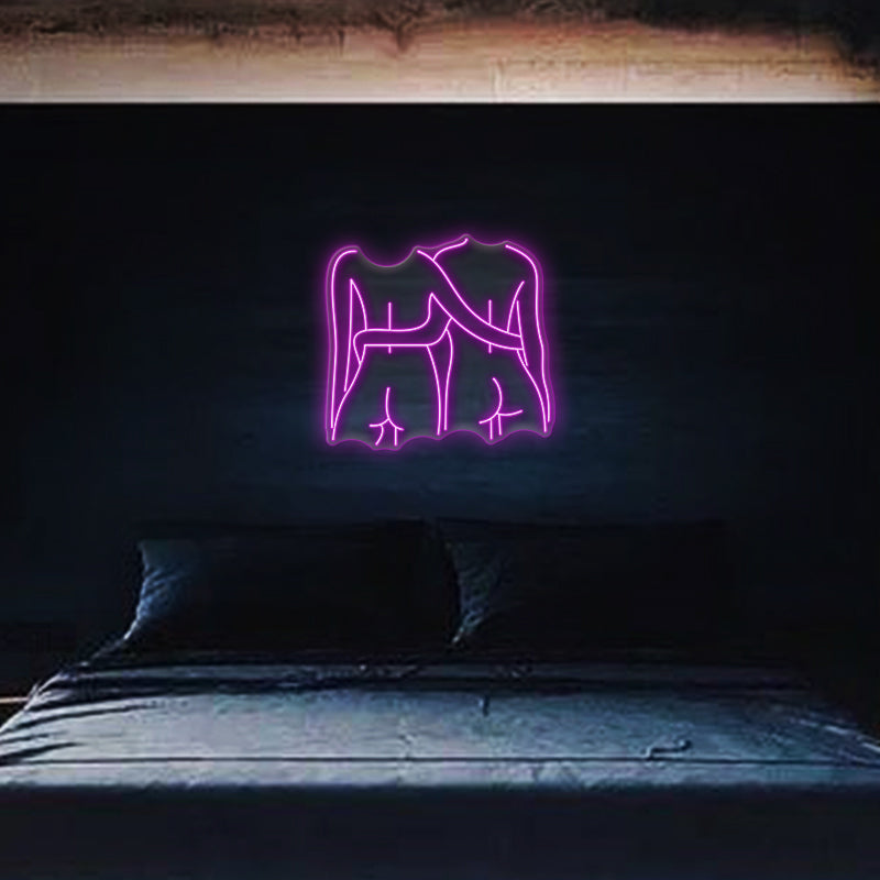 Female Back Silhouette Neon Sign