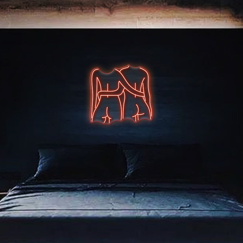 Female Back Silhouette Neon Sign