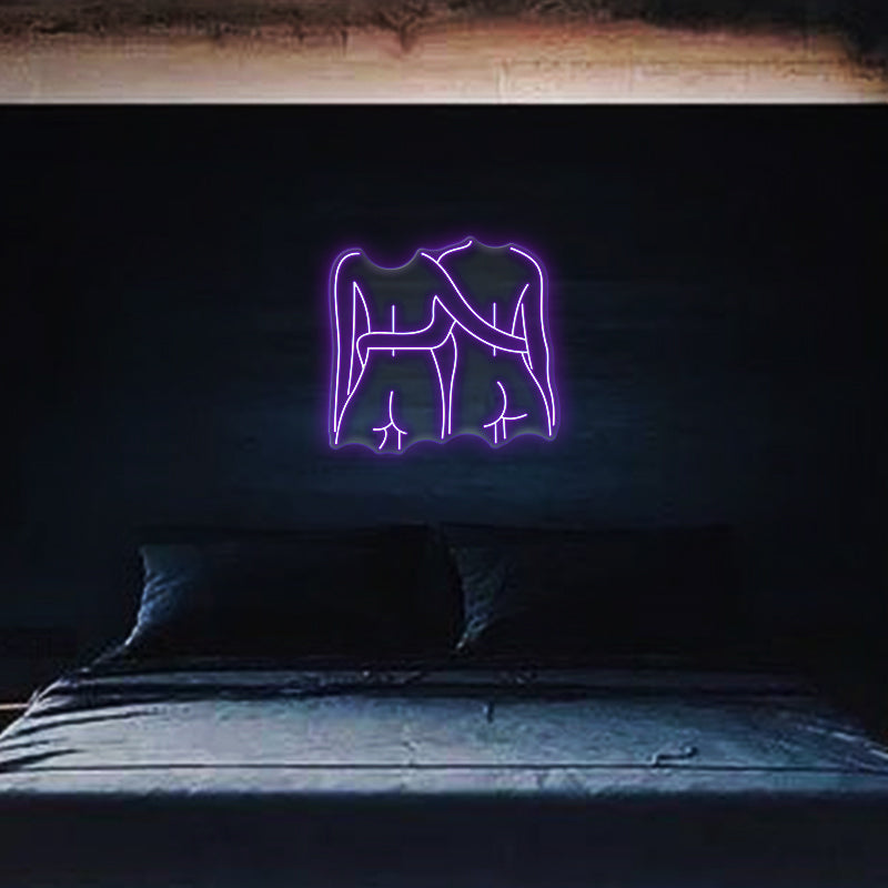 Female Back Silhouette Neon Sign