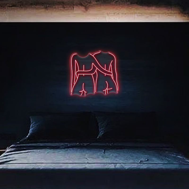 Female Back Silhouette Neon Sign