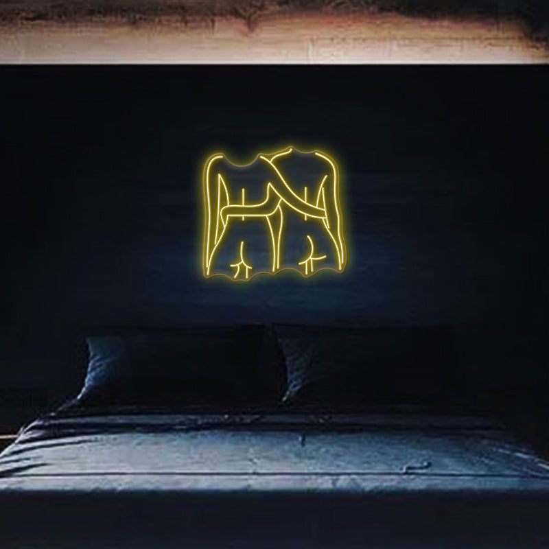 Female Back Silhouette Neon Sign