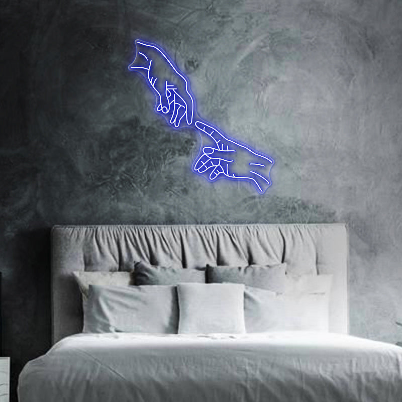 Hands of God Neon Sign