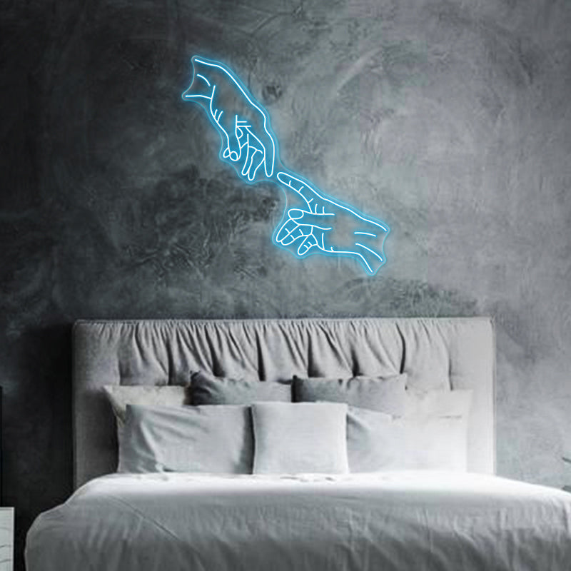 Hands of God Neon Sign