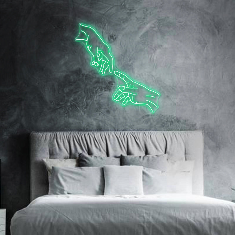 Hands of God Neon Sign