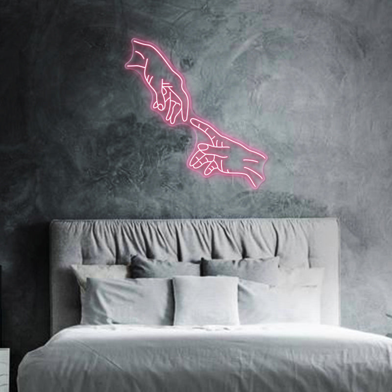 Hands of God Neon Sign