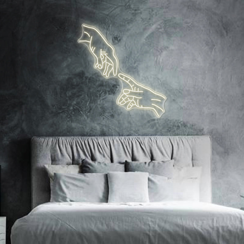 Hands of God Neon Sign