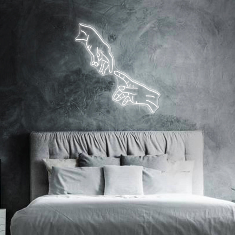 Hands of God Neon Sign