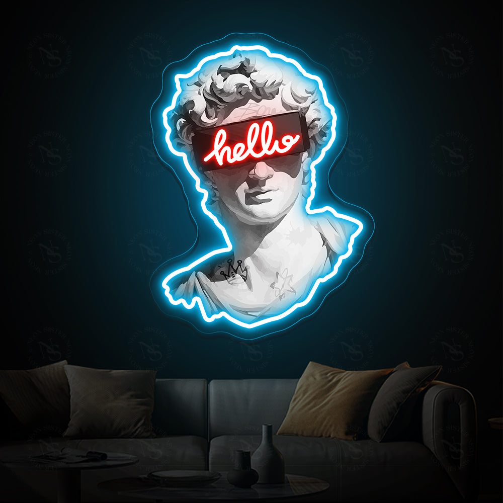 Hello David Neon Artwork