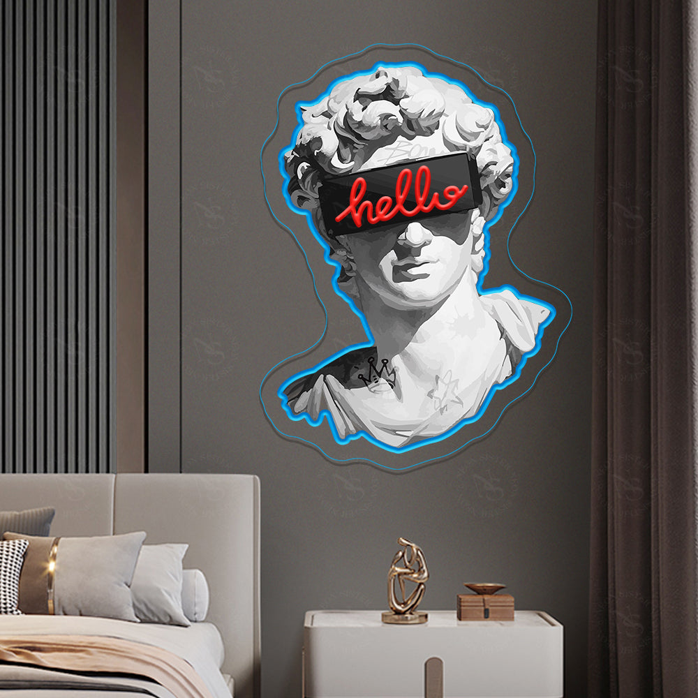 Hello David Neon Artwork