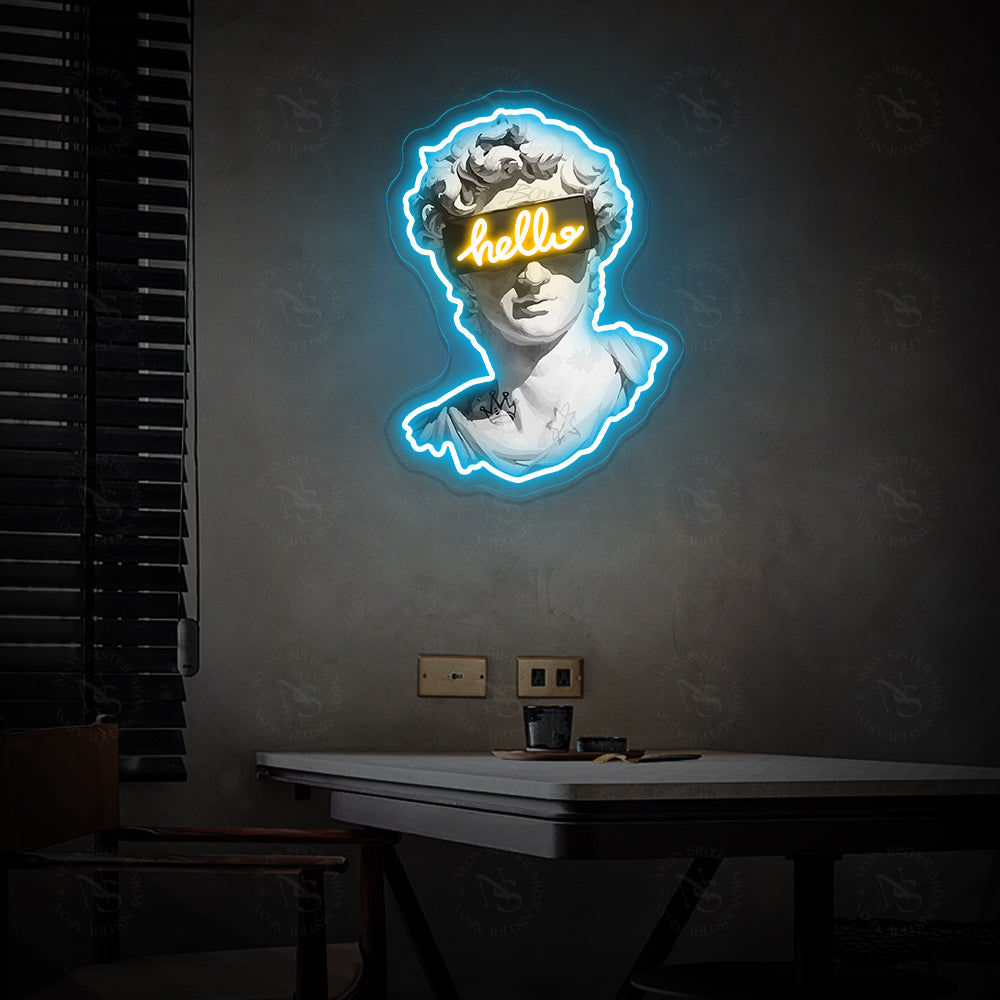 Hello David Neon Artwork