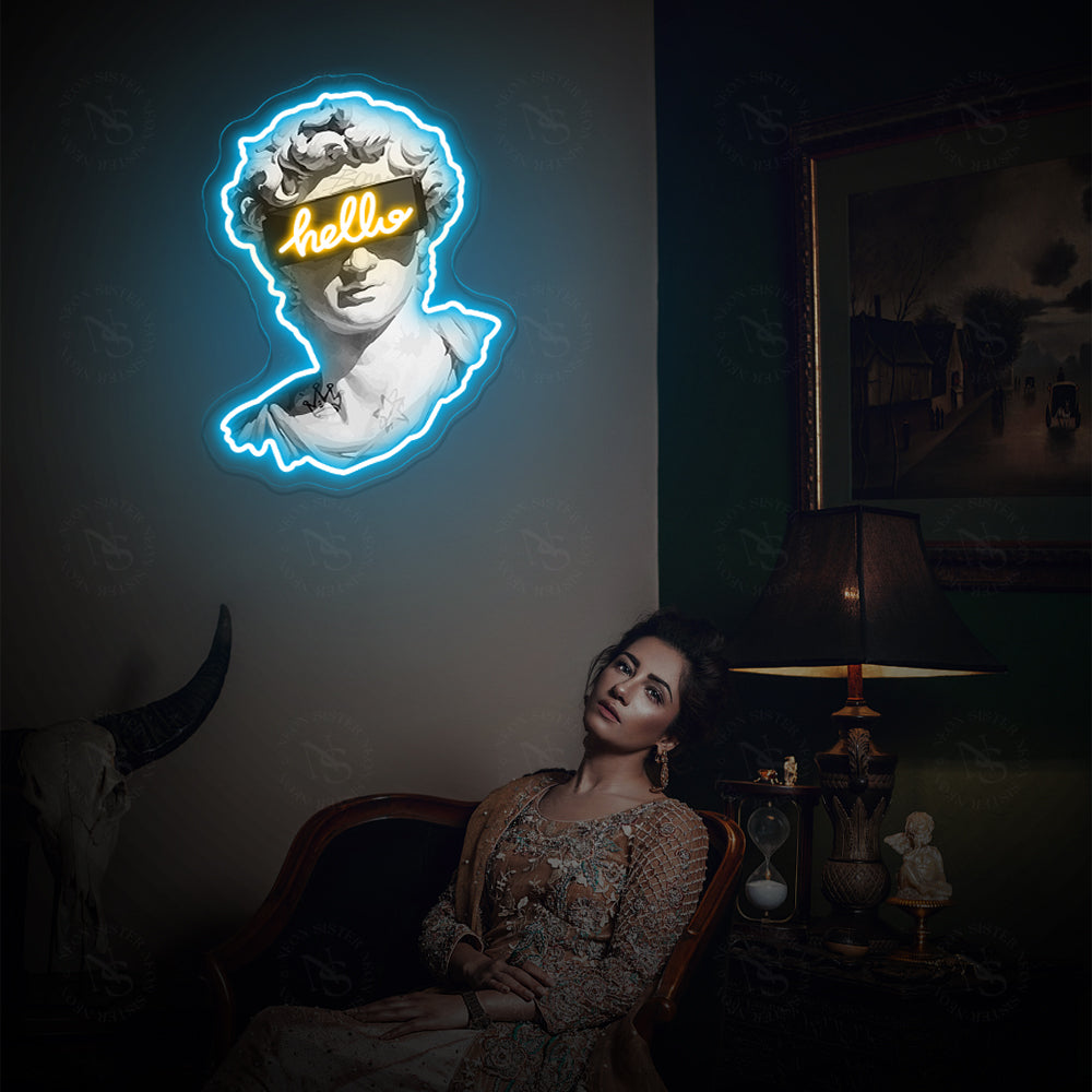 Hello David Neon Artwork