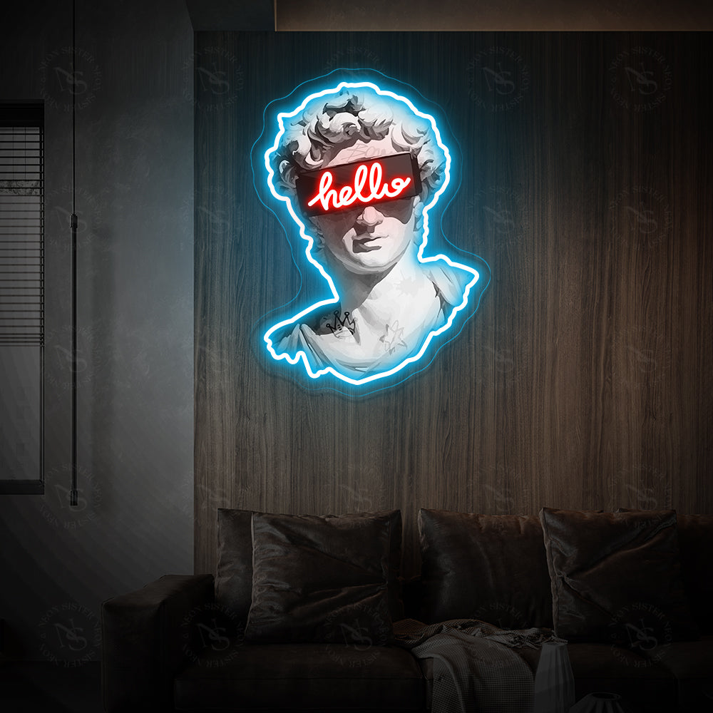 Hello David Neon Artwork