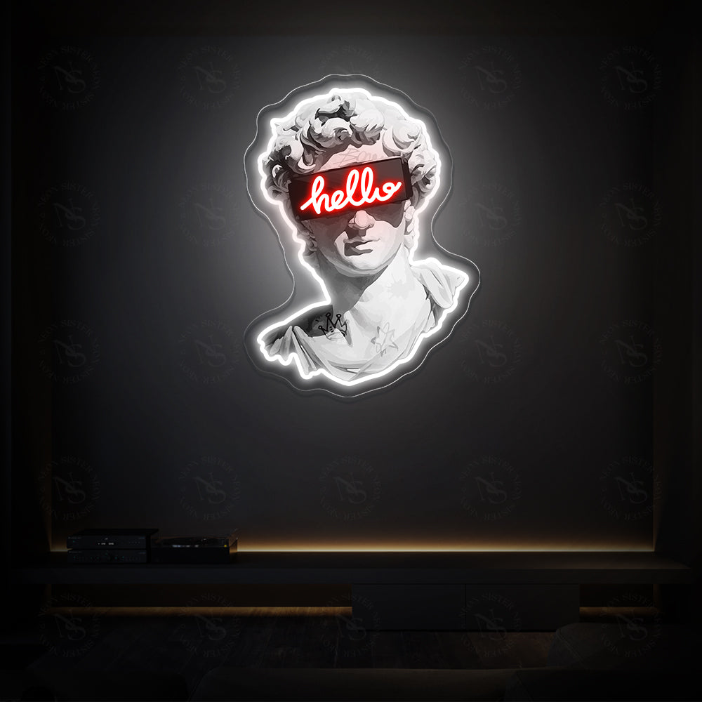 Hello David Neon Artwork