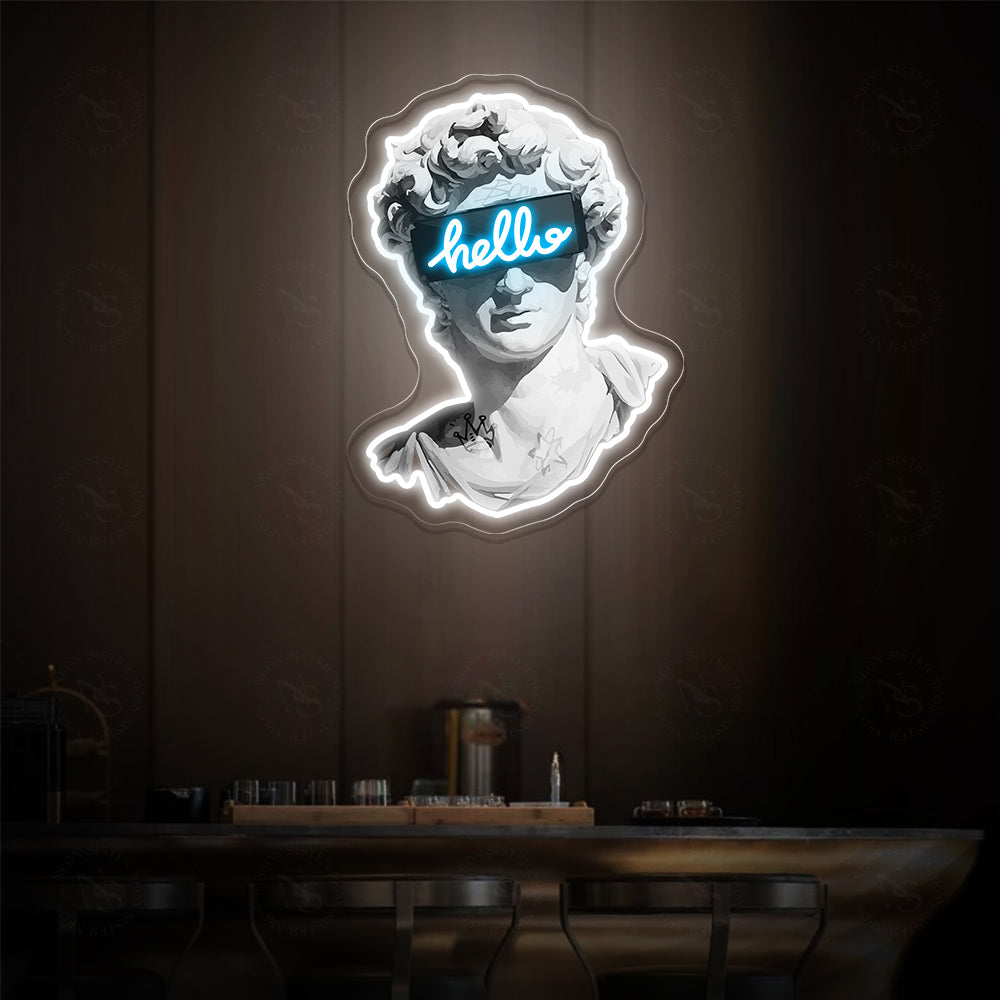 Hello David Neon Artwork