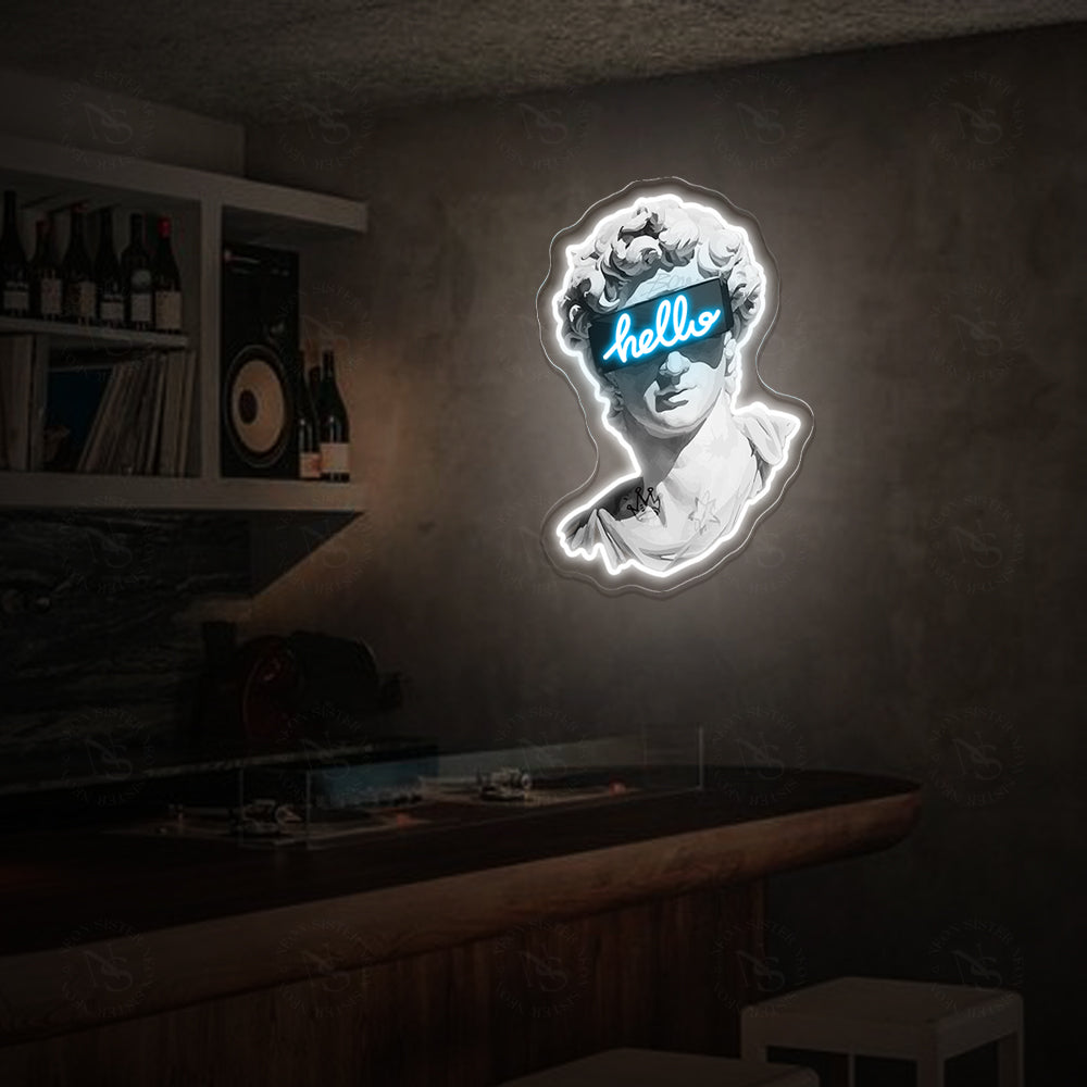 Hello David Neon Artwork