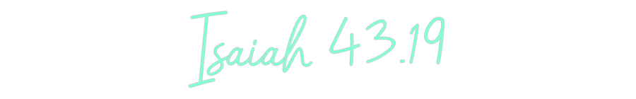 Custom Neon: Isaiah 43.19