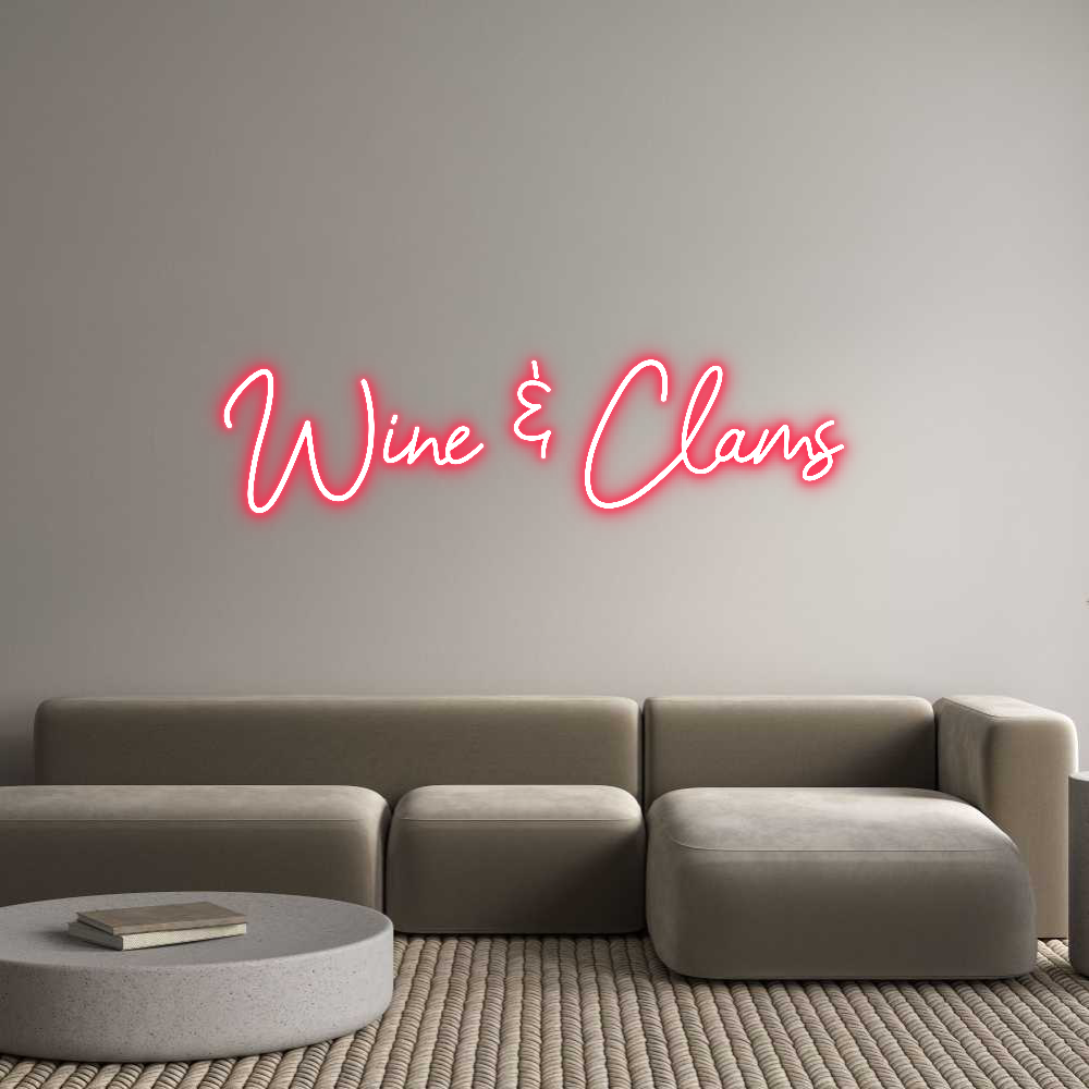 Custom Neon: Wine & Clams