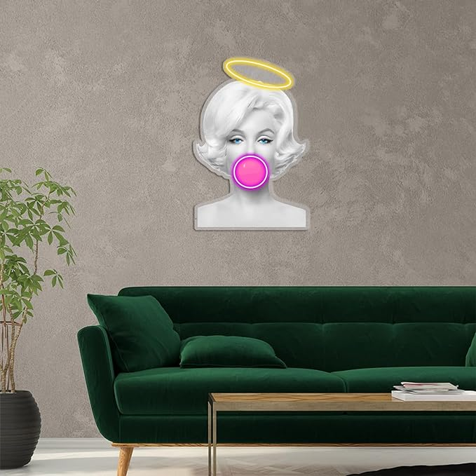 Angel Halo Marilyn Monroe Neon Acrylic Artwork