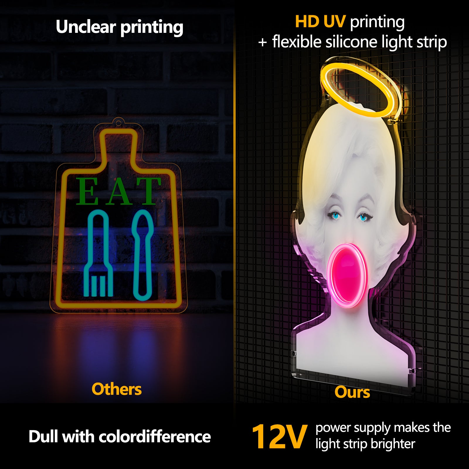 Angel Halo Marilyn Monroe Neon Acrylic Artwork