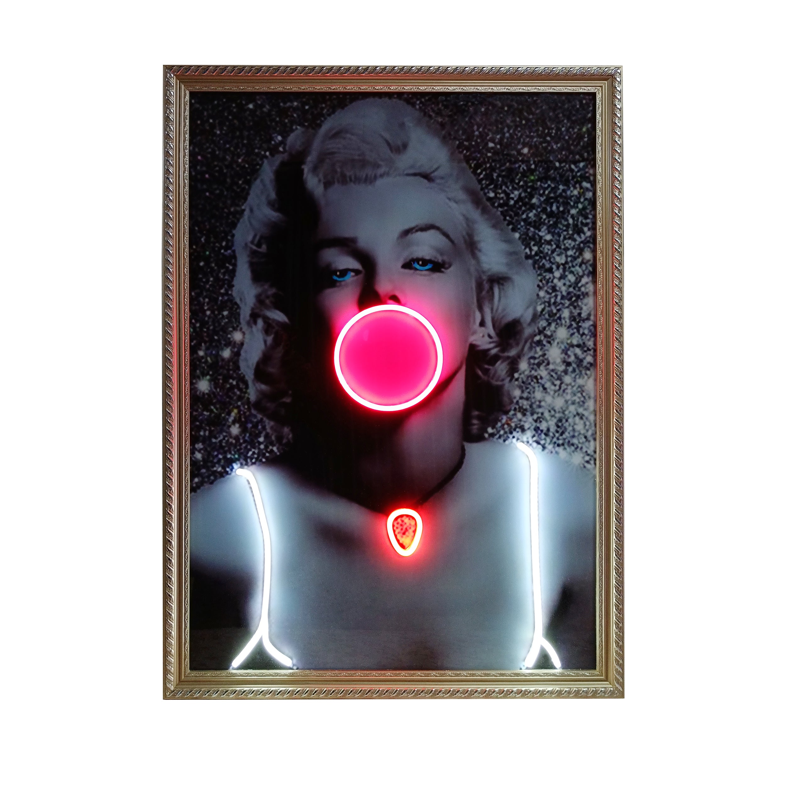 Marilyn Monroe Blowing Bubble Neon Sign