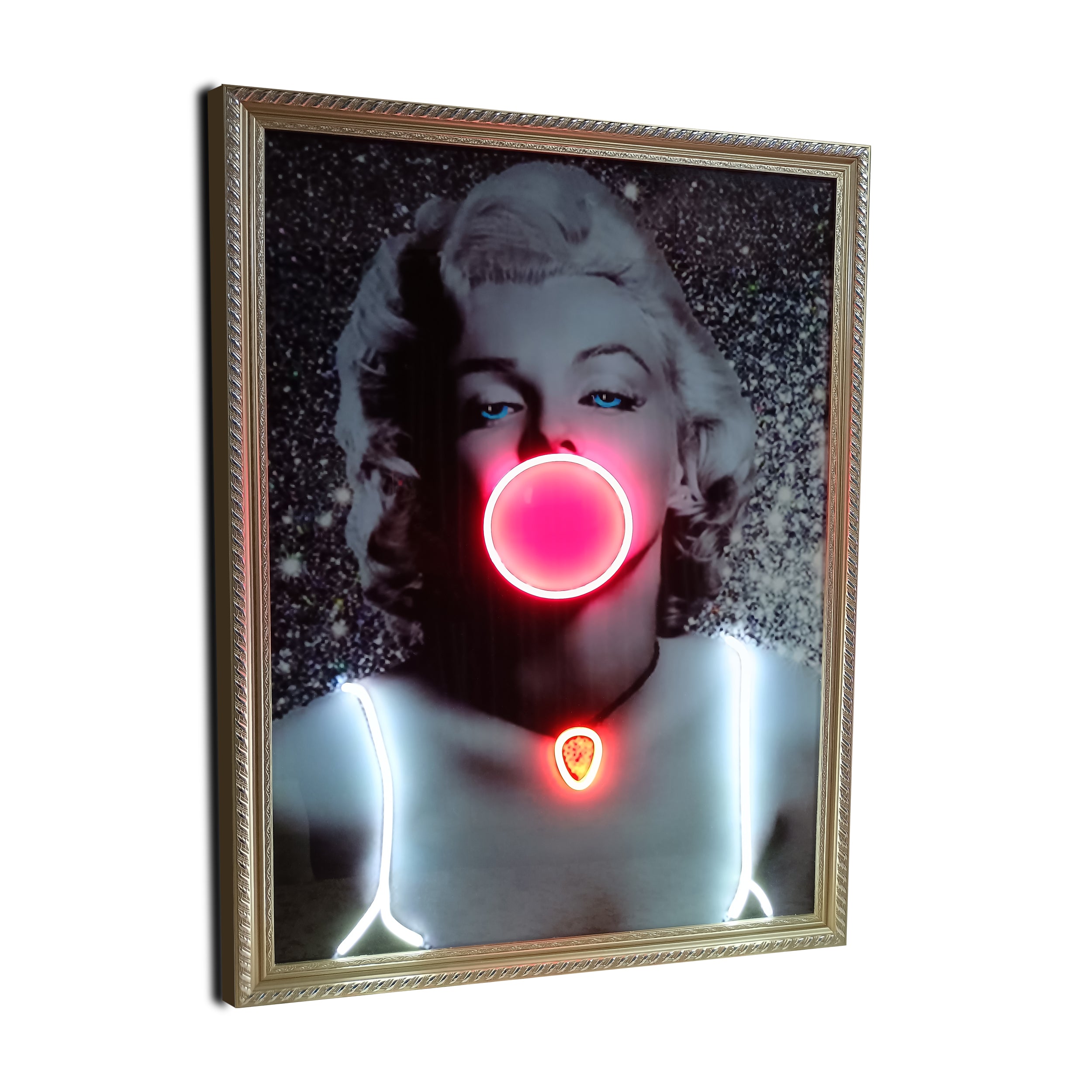 Marilyn Monroe Blowing Bubble Neon Sign