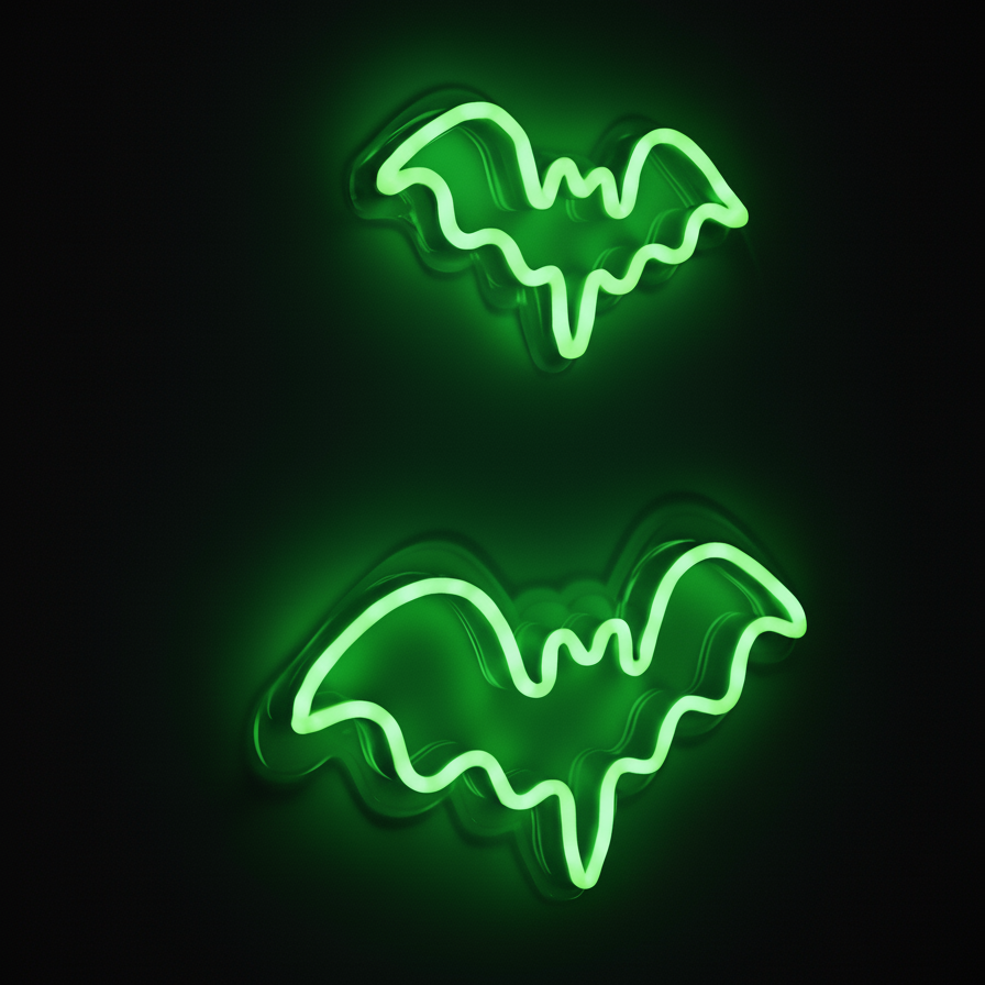 Bat Halloween Neon Sign
