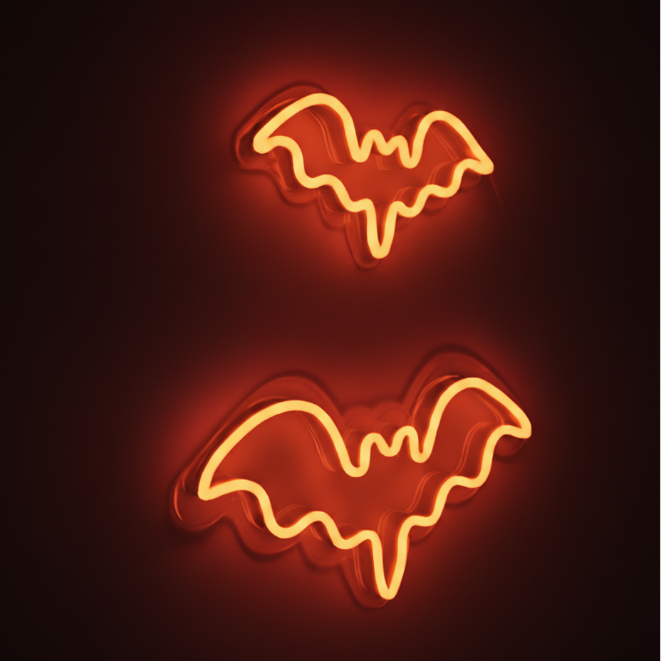 Bat Halloween Neon Sign