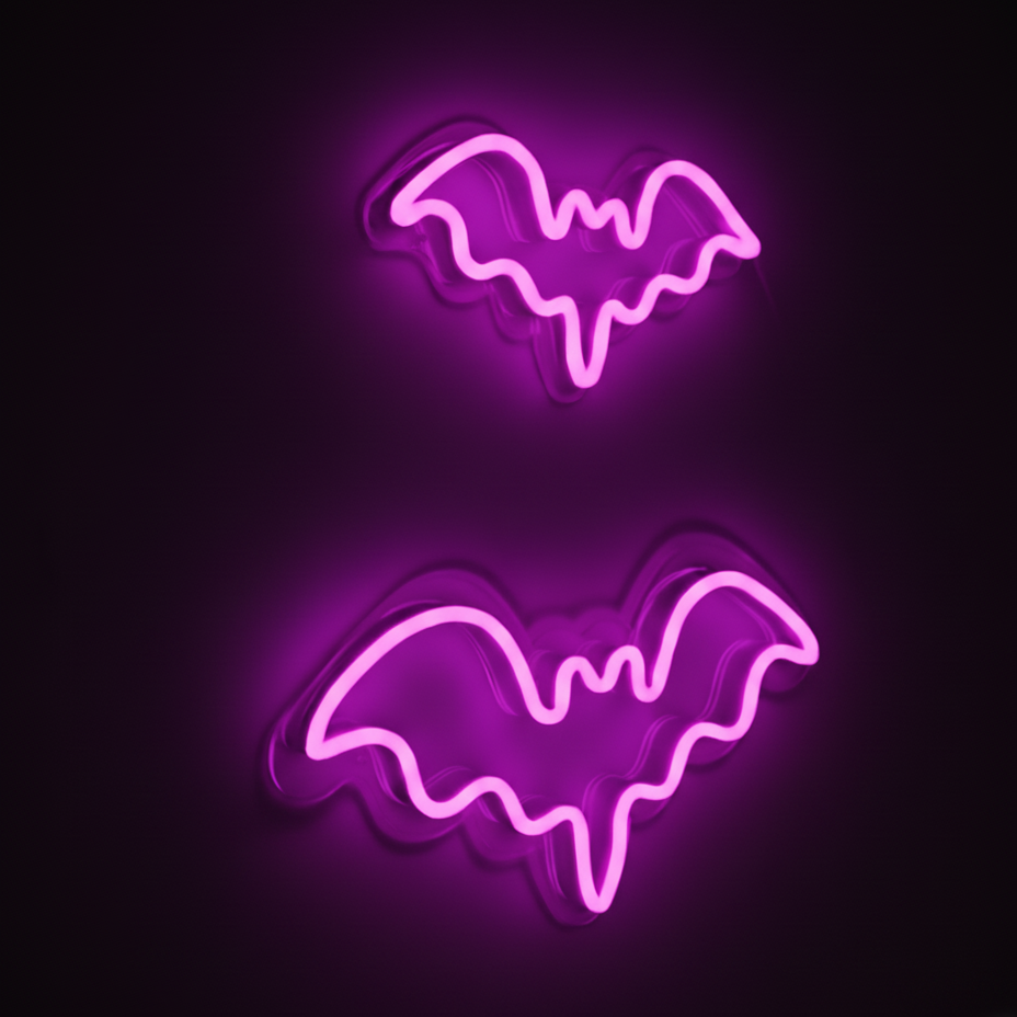 Bat Halloween Neon Sign