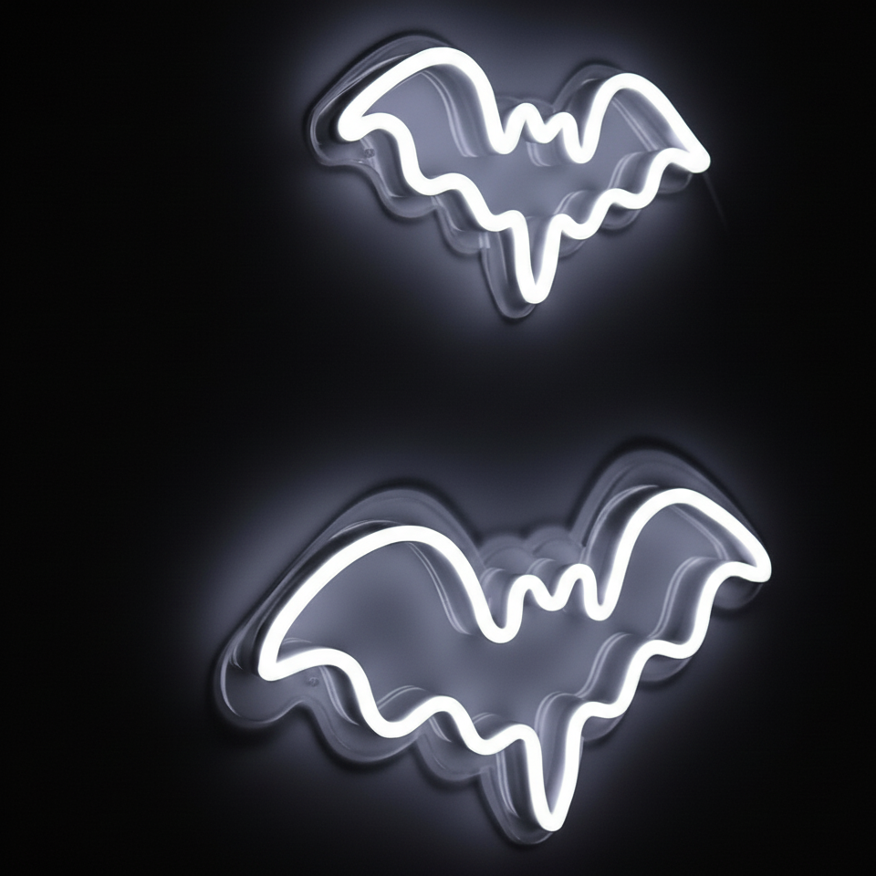 Bat Halloween Neon Sign
