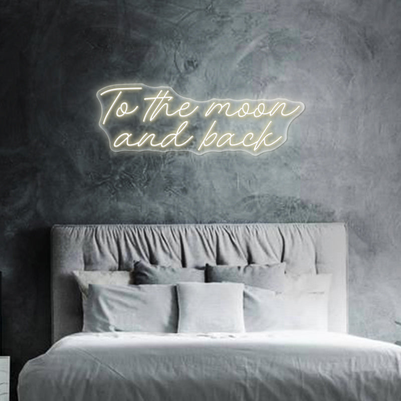 To The Moon and Back Neon Sign