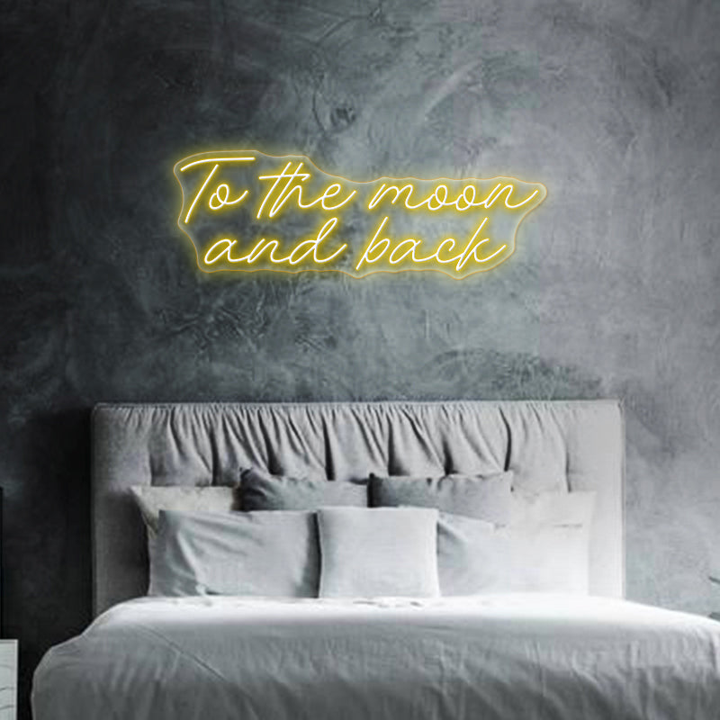 To The Moon and Back Neon Sign