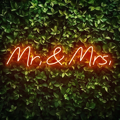 Mr.&amp;Mrs. Neon Sign