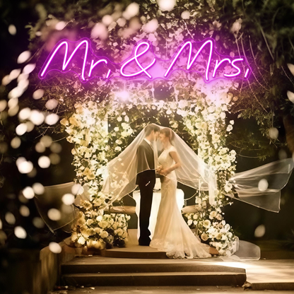 Mr.&amp;Mrs. Neon Sign