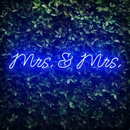 Mrs.&amp; Mrs. Neon Sign