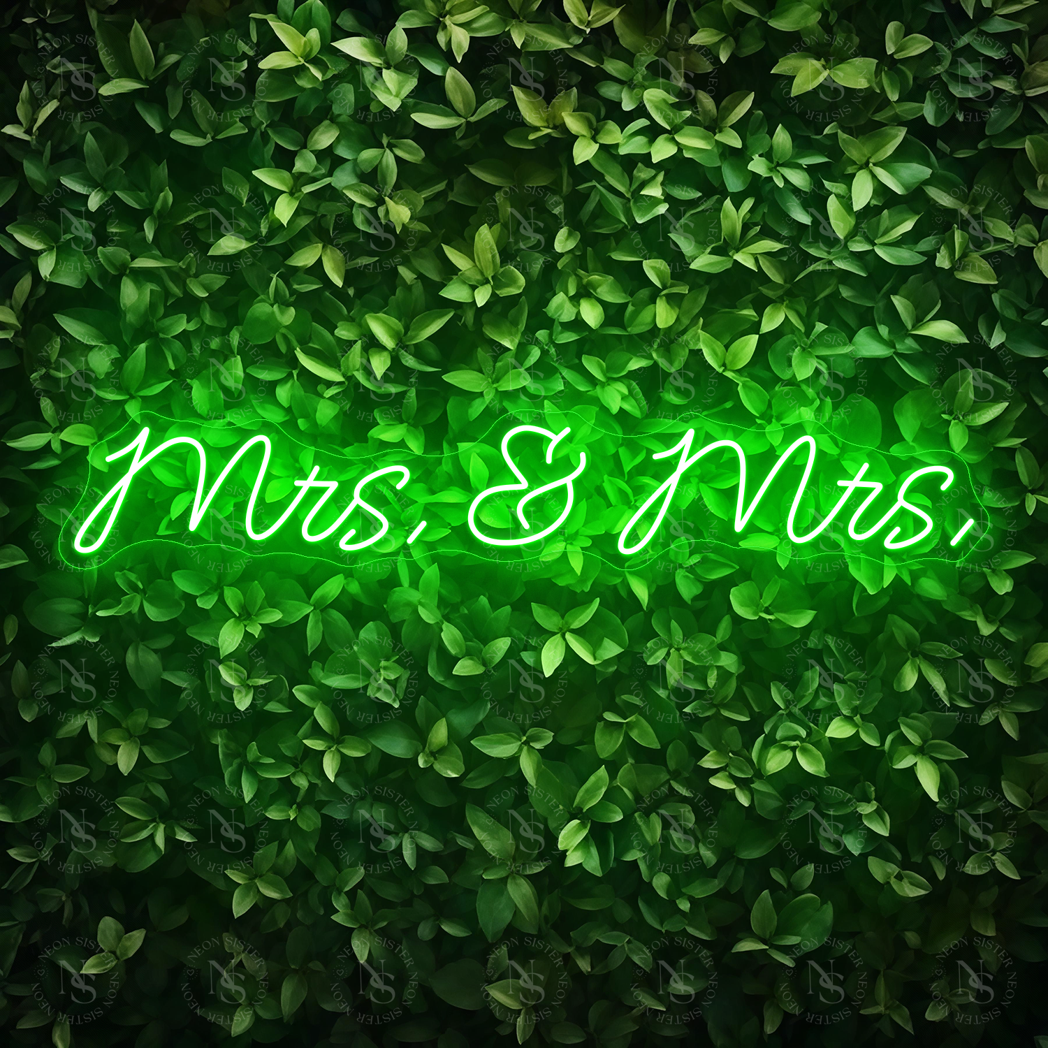 Mrs.&amp; Mrs. Neon Sign