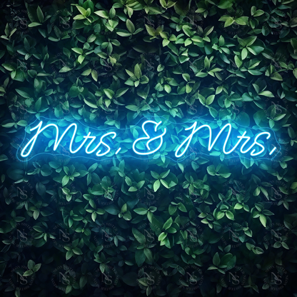 Mrs.&amp; Mrs. Neon Sign