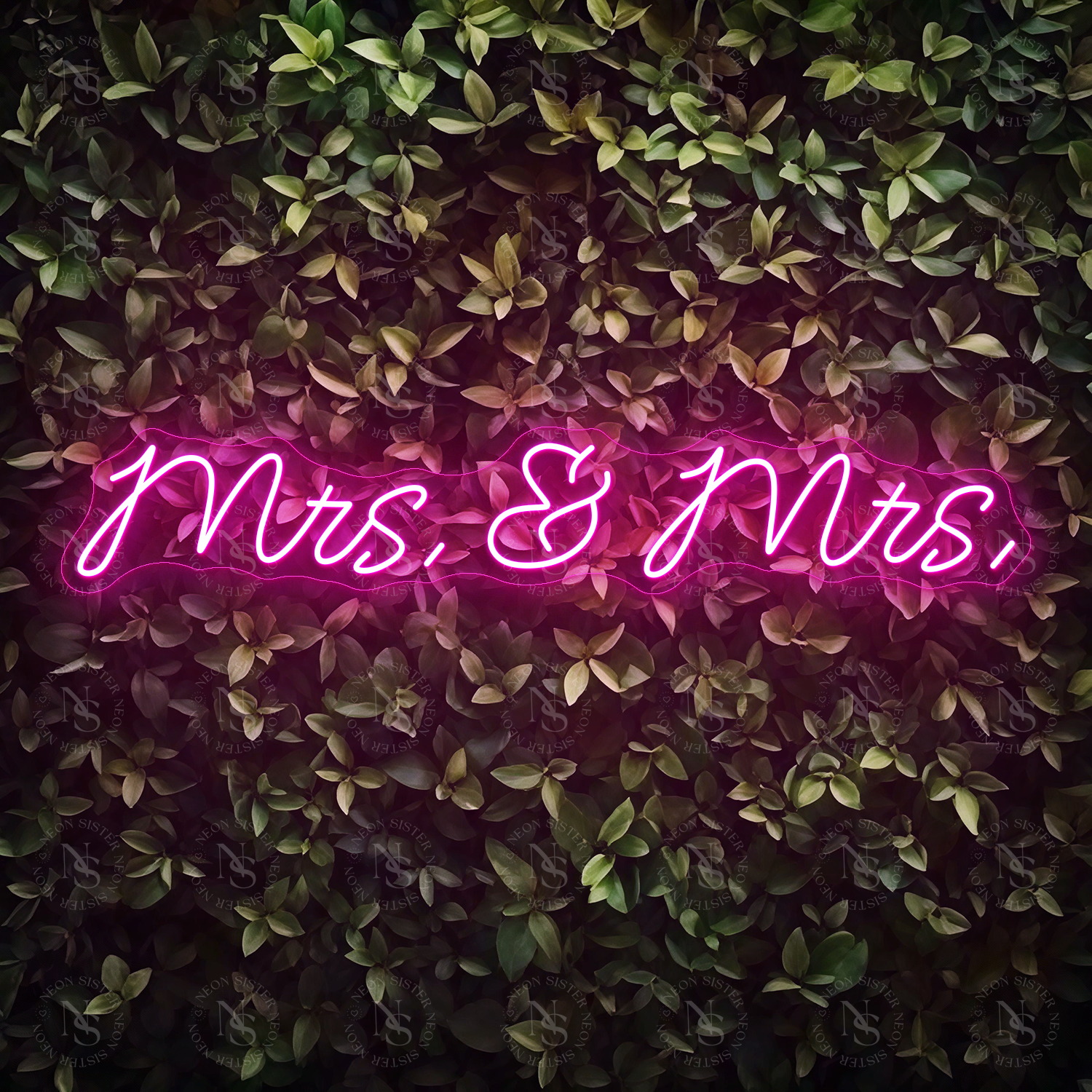 Mrs.&amp; Mrs. Neon Sign